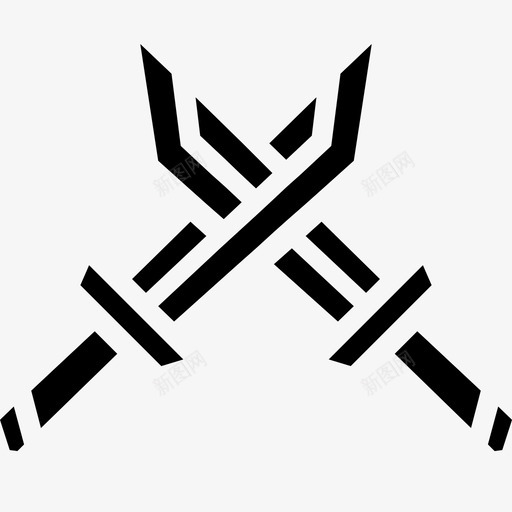 连锁剑武器战斗图标svg_新图网 https://ixintu.com 冲突 战斗 攻击 武器 连锁剑 阻挡