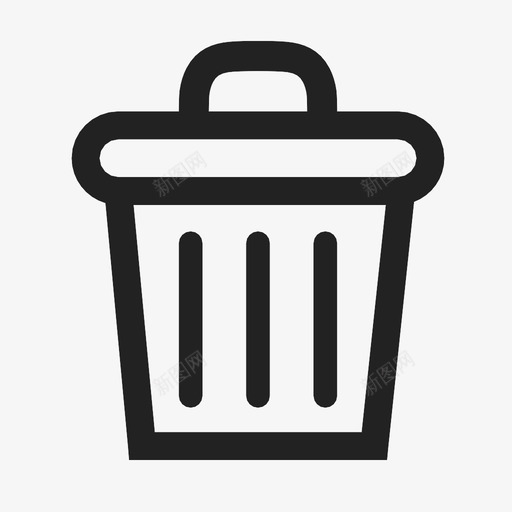 垃圾废物垃圾桶图标svg_新图网 https://ixintu.com 删除 回收站 回收罐 垃圾 垃圾桶 废物 移除