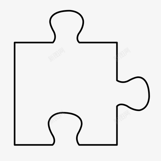 拼图块组件连接图标svg_新图网 https://ixintu.com 拼图块 求解 游戏 组件 谜语 连接 问题
