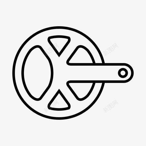 链轮自行车传动系统图标svg_新图网 https://ixintu.com 传动系统 自行车 链轮
