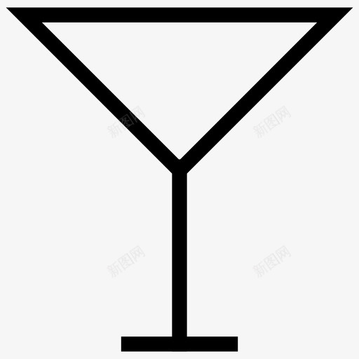 马提尼杯酒精鸡尾酒图标svg_新图网 https://ixintu.com 混合饮料 酒杯 酒精 马提尼杯 鸡尾酒