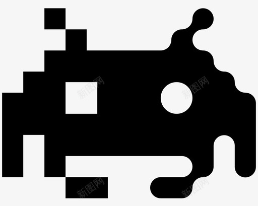 太空入侵者混合体图标svg_新图网 https://ixintu.com 太空入侵者混合体