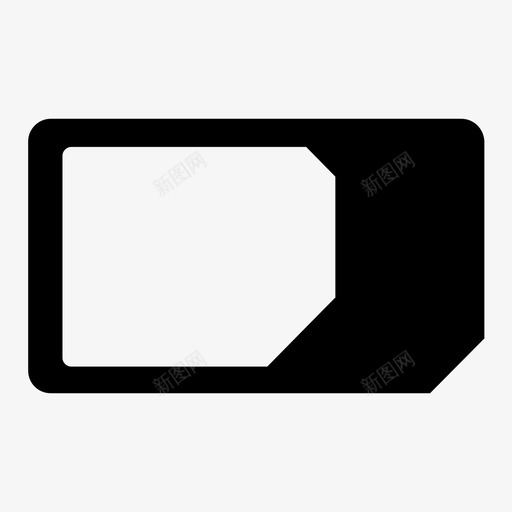 sim卡nano网络图标svg_新图网 https://ixintu.com nano sim卡 sim芯片 安全 智能手机 用户识别模块 电信 电话 网络