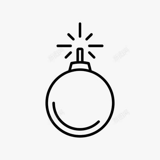 炸弹军用爆炸图标svg_新图网 https://ixintu.com 军用 炸弹 燃烧的灯芯 爆炸 砰 致命武器