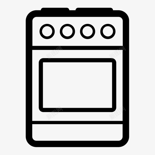 炉灶电器烹饪图标svg_新图网 https://ixintu.com 家 家用 拨号 温度 炉灶 烤箱 烹饪 电器 门
