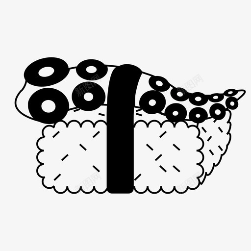 章鱼寿司晚餐日式图标svg_新图网 https://ixintu.com 咸味 日式 晚餐 海鲜 章鱼寿司 米饭