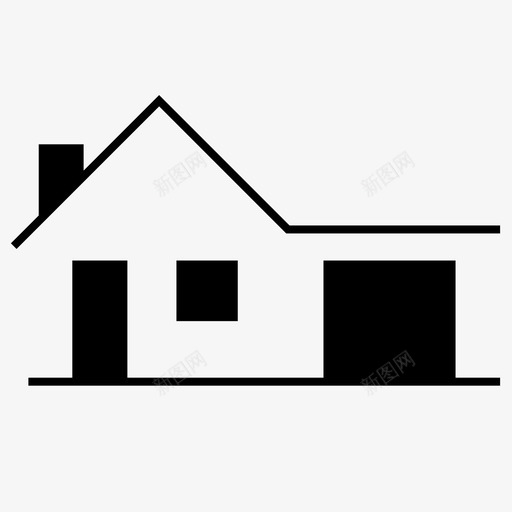 住宅公寓宅基地图标svg_新图网 https://ixintu.com 住宅 公寓 婴儿床 宅基地 家庭 车库