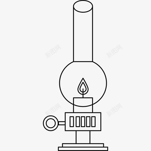 油灯工具和器具丛林中风图标svg_新图网 https://ixintu.com 丛林中风 工具和器具 油灯