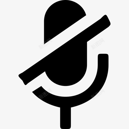 静音禁用麦克风图标svg_新图网 https://ixintu.com 无声音 禁用 静音 麦克风 麦克风静音