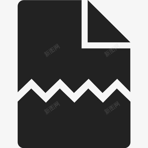 破损文件作废不可用图标svg_新图网 https://ixintu.com 不可用 作废 撕开纸张 无效 破损文件