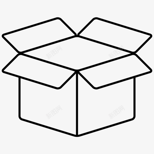 箱子包装开箱图标svg_新图网 https://ixintu.com 包装 开箱 板条箱 礼物 箱子 纸箱 线路图标 装运 送货 邮件