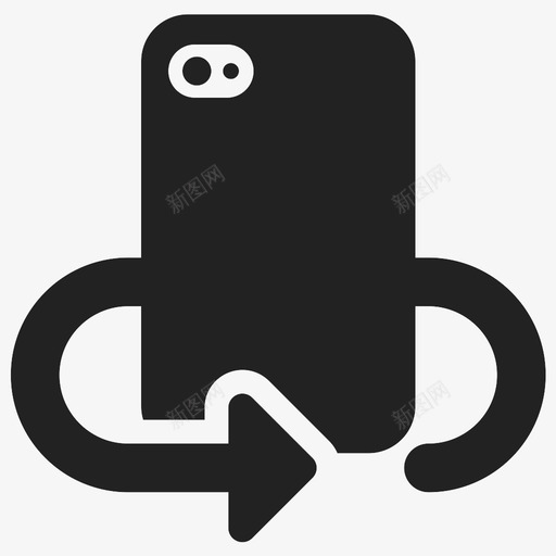 手机旋转符号自拍图标svg_新图网 https://ixintu.com 手机旋转符号自拍