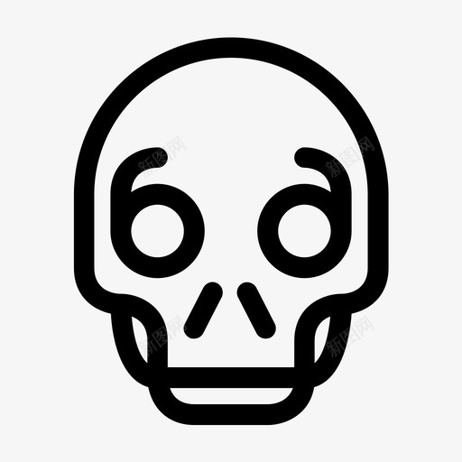 惊讶脸面部表情图标svg_新图网 https://ixintu.com 不死生物 哇 情绪 惊讶 死亡的情绪 脸 表情 面部表情 骨骼