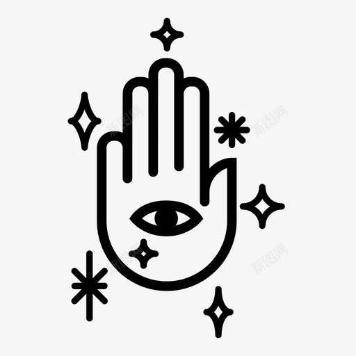 看手相占卜算命图标svg_新图网 https://ixintu.com 占卜 手相术 旋转术 灵媒 看手相 算命
