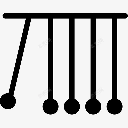 牛顿摇篮摇摆科学图标svg_新图网 https://ixintu.com 动量 悬挂 摇摆 游戏 牛顿摇篮 球 科学 科学-实心图标 能量 钟摆