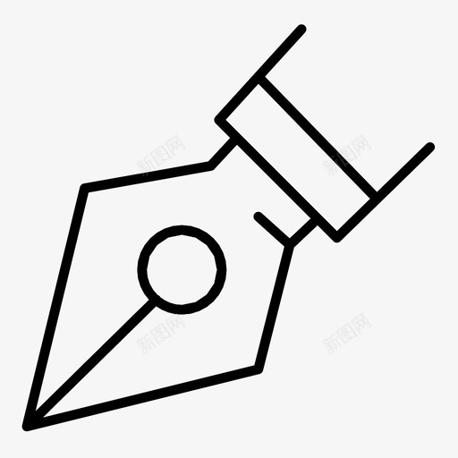笔缩放笔笔头图标svg_新图网 https://ixintu.com 书写 书写对象 墨水笔 清晰的视图 笔 笔头 笔尖 缩放笔
