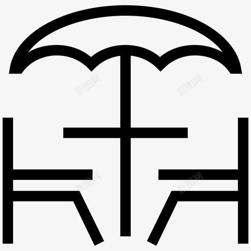 桌子带伞桌子餐桌图标svg_新图网 https://ixintu.com 室外座位 室外桌子 带伞桌子 座位 桌子 遮阳 酒店 餐厅 餐桌