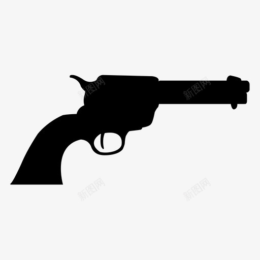 枪火手枪图标svg_新图网 https://ixintu.com 单动左轮手枪 射击 左轮手枪 手枪 枪 武器 火 西式
