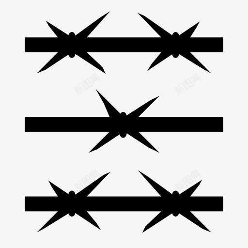 带刺铁丝网战争停止图标svg_新图网 https://ixintu.com 停止 危险 反对战争 围栏 安全 带刺铁丝网 战争 有障碍物 监狱 禁止通行 障碍物