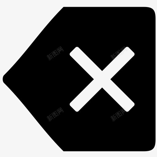 退格反转橡皮擦图标svg_新图网 https://ixintu.com 反转 取消 后退 备份 撤消 橡皮擦 清除 退格