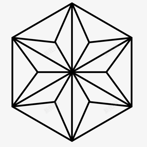 神圣之星六面形状图标svg_新图网 https://ixintu.com 六面 几何 形状 神圣之星 神圣几何 线条 自然