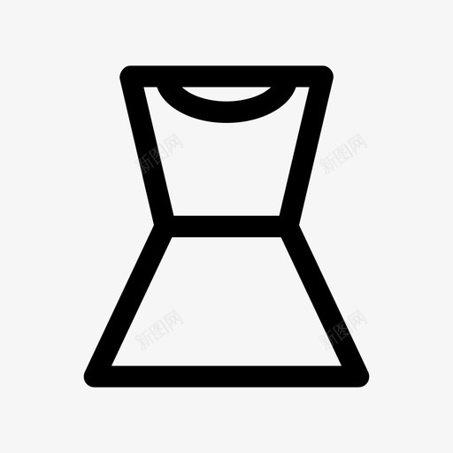 连衣裙服装礼服图标svg_新图网 https://ixintu.com 喇叭形 场合 婚礼 时尚 服装 礼服 舞会 裙子 贴身 连衣裙 长袍