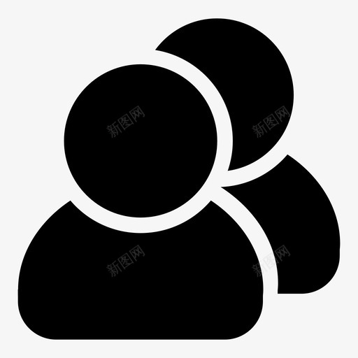 用户二人图标svg_新图网 https://ixintu.com 二 人 头 朋友 用户 社区 身体 邀请朋友