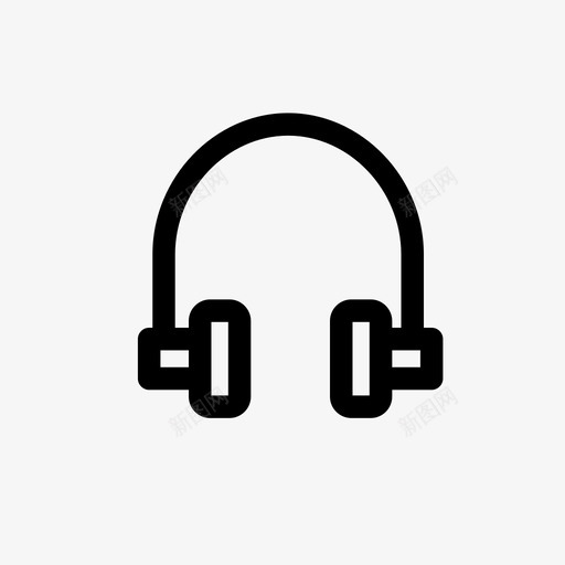 耳机音乐声音图标svg_新图网 https://ixintu.com 声音 工具箱 耳机 音乐