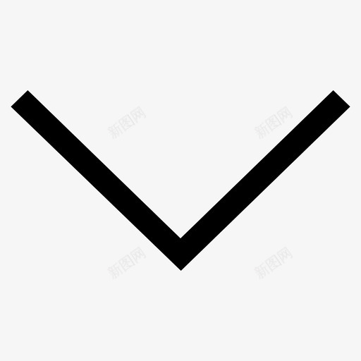 箭头V形光标图标svg_新图网 https://ixintu.com V形 下 光标 南 指针 方向 箭头 线 线箭头