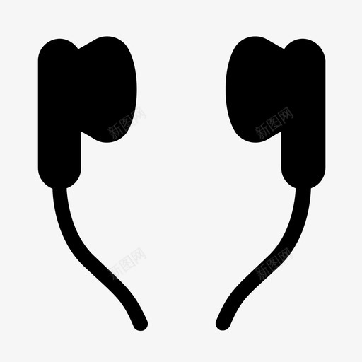 耳塞扬声器音乐图标svg_新图网 https://ixintu.com 听 扬声器 网络 网络生活黑暗 耳塞 耳机 锻炼 音乐 音频