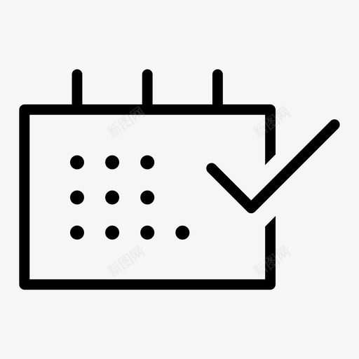 日历时间日程表图标svg_新图网 https://ixintu.com 事件 会议 假日 日历 日期选择器 日程表 日程表模板 时间 检查 计划