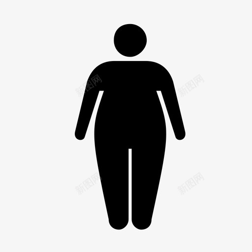 肥胖疾病超重图标svg_新图网 https://ixintu.com 不健康 人 男性 疾病 肥胖 超重