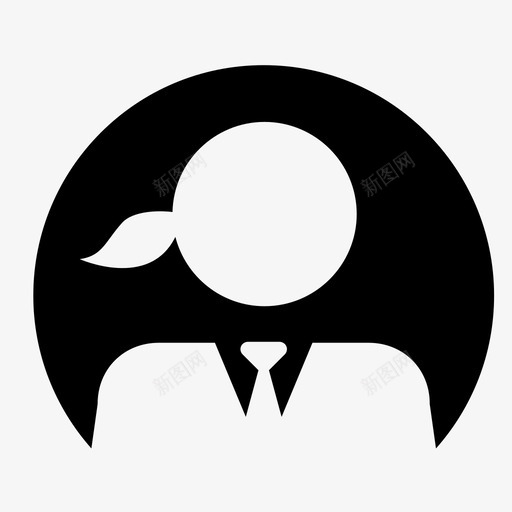 用户人女士图标svg_新图网 https://ixintu.com 人 人等 办公室 女人 女士 官员 政治家 用户 用户图标男人 经理 领导 马尾辫