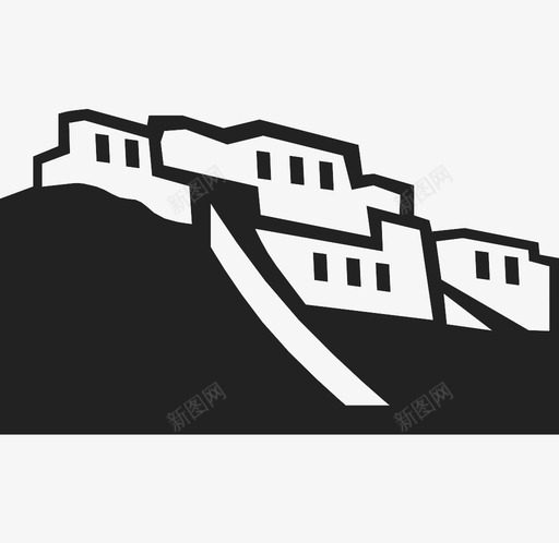 布达拉宫图标svg_新图网 https://ixintu.com 布达拉宫