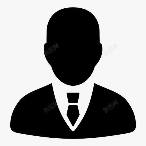 经理西装剪影图标svg_新图网 https://ixintu.com ceo 公司 剪影 总裁 正装 男性 经理 西装