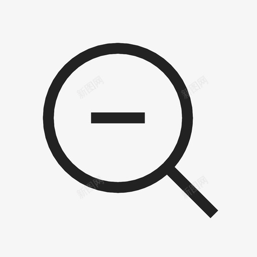 缩小视图工具图标svg_新图网 https://ixintu.com 1号 定位 工具 搜索 放大镜 最小化 查看 查询 缩小 视图