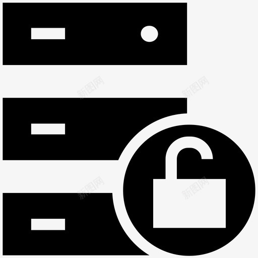 服务器数据安全数据存储安全图标svg_新图网 https://ixintu.com 数据存储安全 数据安全 数据库安全 服务器 服务器安全 服务器锁 网络主机安全 解锁服务器
