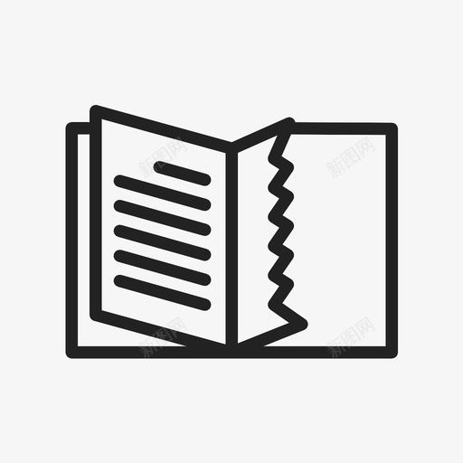书中的碎页损坏损坏的书图标svg_新图网 https://ixintu.com 书中的碎页 损坏 损坏的书 撕开的书 撕开的页 撕碎的页 阅读
