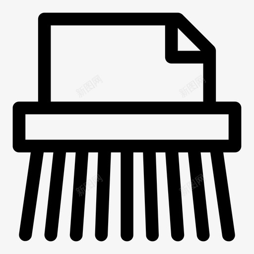 碎纸机文件证据图标svg_新图网 https://ixintu.com 刷子 文件 机密 橡皮擦 清洁 狗耳朵 碎纸机 简单的卷曲图标 证据