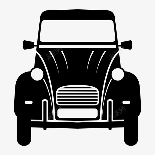 汽车货车旅行图标svg_新图网 https://ixintu.com 乘坐 旅行 汽车 法国车 货车 运输 雪铁龙2cv
