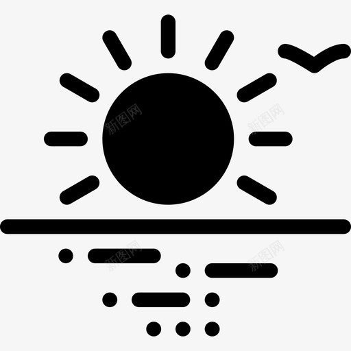 日落黄昏夜幕图标svg_新图网 https://ixintu.com 夜幕 日落 自然实心图标 黄昏