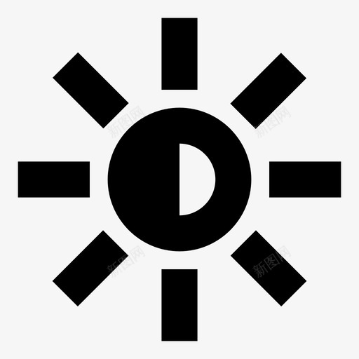 对比大图标光线svg_新图网 https://ixintu.com 光线 大图标 天气 天气状况 对比 温度 简单 阳光
