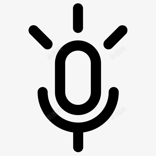 麦克风语音讲话图标svg_新图网 https://ixintu.com 声音 录音 扬声器 硬件 讲话 设备 语音 音乐 音频 麦克风