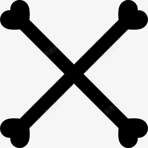构成十字符号的骨骼轮廓医学身体部位图标svg_新图网 https://ixintu.com 医学 构成十字符号的骨骼轮廓 身体部位