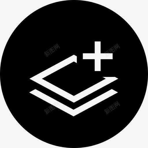 添加层编辑器用户界面第一卷差异图标svg_新图网 https://ixintu.com 添加层 编辑器用户界面第一卷差异