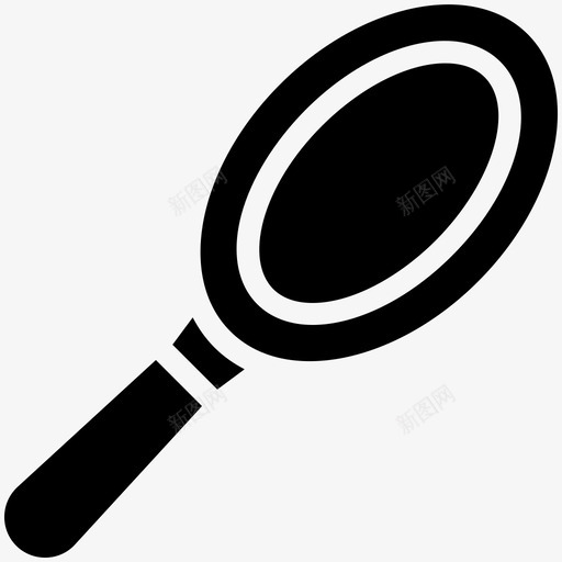 手镜化妆镜反射镜图标svg_新图网 https://ixintu.com 化妆镜 反射镜 发廊酷矢量图标 手持式镜子 手镜 模拟镜 玻璃 美容