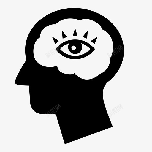 眼睛思想视觉图标svg_新图网 https://ixintu.com 人 人的思想 思想 感觉 看 眼睛 脑 观察 视觉