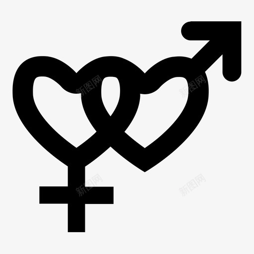 性别爱女人关系图标svg_新图网 https://ixintu.com 互补 关系 女人 心 性别爱 情人节 情侣 男人