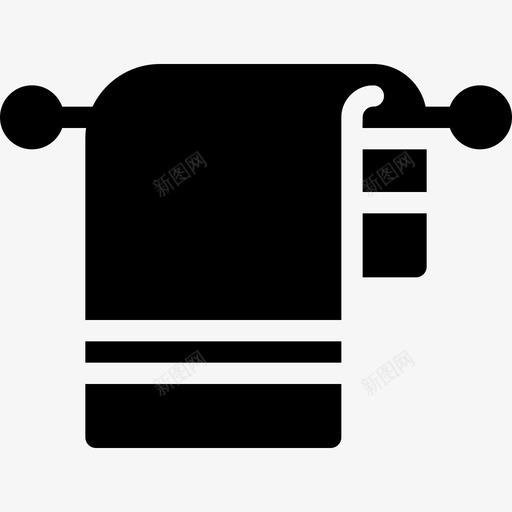 毛巾毛巾布柔软图标svg_新图网 https://ixintu.com 卫生间 吸液器 干毛巾 柔软 毛巾 毛巾布 浴缸 衣架 酒店 酒店solidicon
