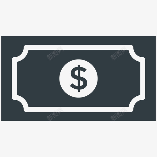 钞票商业酷标图标svg_新图网 https://ixintu.com 商业酷矢量图标 钞票